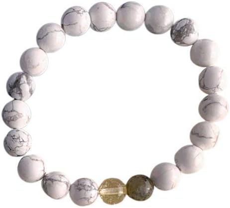 FOURSEVENPromise Bracelet with Howlite, Labradorite & Citrine-M-L