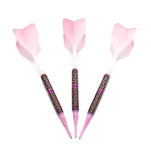 Cuesoul Pink Lady Cocktail With Oil Paint Finished-19G Soft Tip 90% Tungsten Dart Set #TOP5