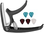 Generic Capo For Acoustic Guitar, Guitar Capos Electric Wide Application Set Electric (Black)