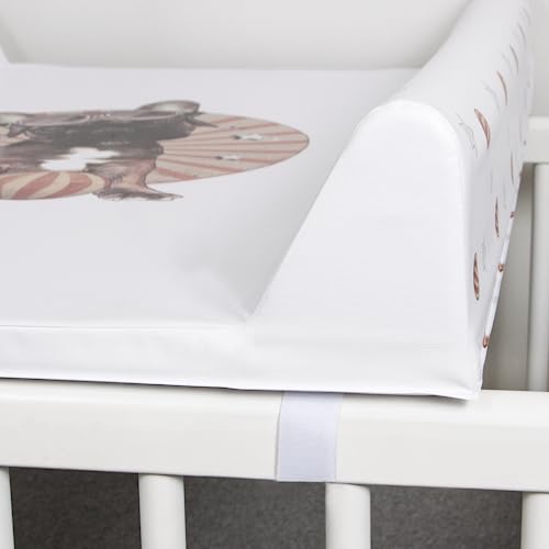 Miniatura 5 de Ceba Baby Cambiador Bebe Para Cuna - Cambiador Rígido Para Bebés - 70x50 Cm - 2 Cuñas - Almohadilla Cambiadora Lavable Para Niñas Y Niños - Certificado Öko-Tex - Amici Per Sempre - 70x50 Cm