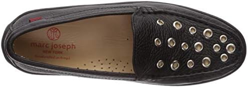 Marc Joseph New York Unisex-Kid's Leather Made in Brazil Mott Street Grommet Detail Loafer, Black Grainy, 2.5 M US Little Kid | Image 4