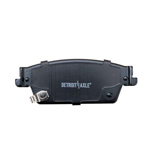 Image of Detroit Axle - Rear Brake Pads for 2006-2007 Cadillac CTS, 2004-2009 SRX, 2005-2011 STS, Ceramic Brake Pads w /Hardware Replacement