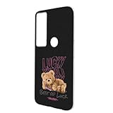 OPPO Reno 5A 用 ラッキーベア ストリート風 テディ ぶらっく ハードケース リノ5aカバー ケータイ スマホケース h224a05