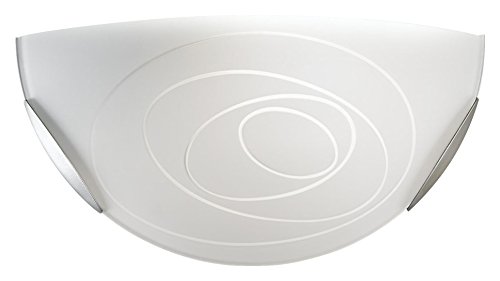 Fabas Luce Kent Wandleuchte E27 1X60W Metall und Glas Weiss