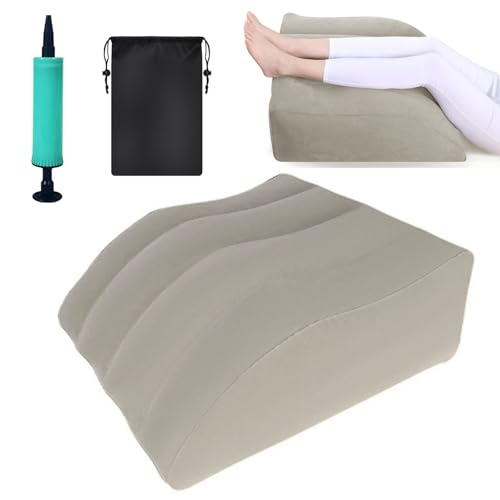 Lunyloer Leg Elevating Pillow, Inflatable Leg Elevation Pillow, Legs Support Pillow for Bed, Reduce Swelling in Feet and Legs Relieve Back Pain and Improve Blood Circulation