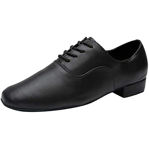 Czarne buty Morden skórzane latynoskie jazzowe męskie sala balowa okrągłe stylowe buty do tańca męskie skórzane buty tkane skórzane buty wsuwane dla mężczyzn