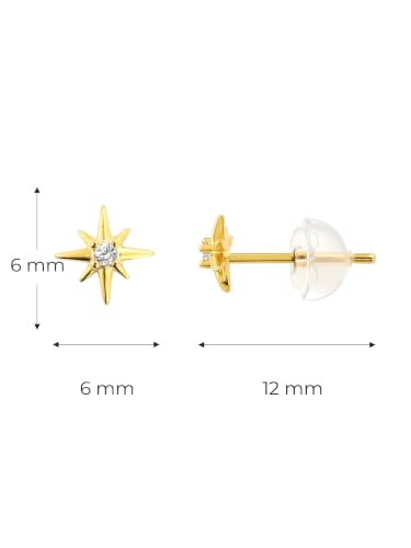 Image of S925 Sterling Silver Earrings, Hypoallergenic Stud for Women & Men | Minimalist Dainty Design, Solid 925 Sterling Silver or with 18K Gold Plate, Daily /Party Wear, Birthday Gift, Silver or Gold