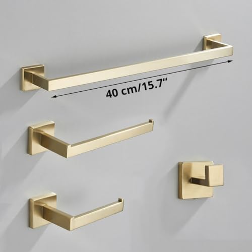 Accesorios de baño dorados de 40cm para crear un hogar acogedor 3