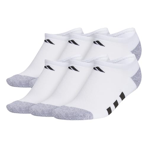 adidas Unisex Kids No Show Socks for Boys and Girls Youth (6-Pack) Athletic Cushioned and Comfortable Below Ankle