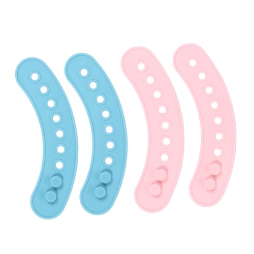 Hemobllo 4 piezas Extensores de Babero para Bebés de Silicona Impermeables Ajustables para Cuello Prácticos Protectores de Saliva Colores Aleatorios Color Aleatorio Color Aleatorio