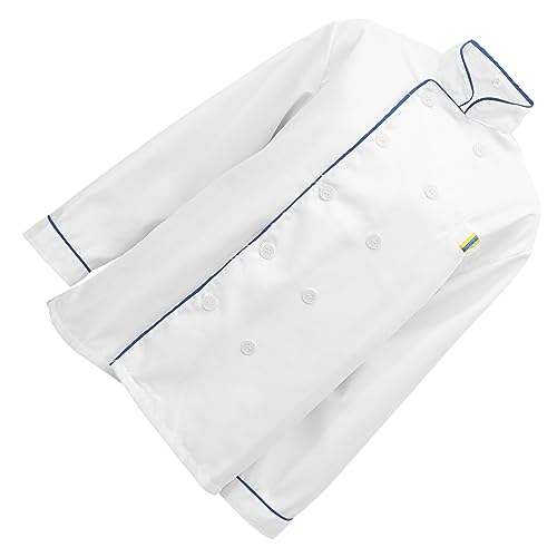 Hemobllo Chaqueta de Chef de Manga Larga Unisex Ropa de Cocina Material Transpirable Diseño para Restaurantes 1 Pieza