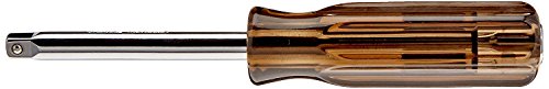 Edward Tools 1/4 Drive Spinner Handle Nut Driver - 6 Handle Extension - Heavy Duty Rust Proof Steel - Ribbed Handle for Extra Leverage