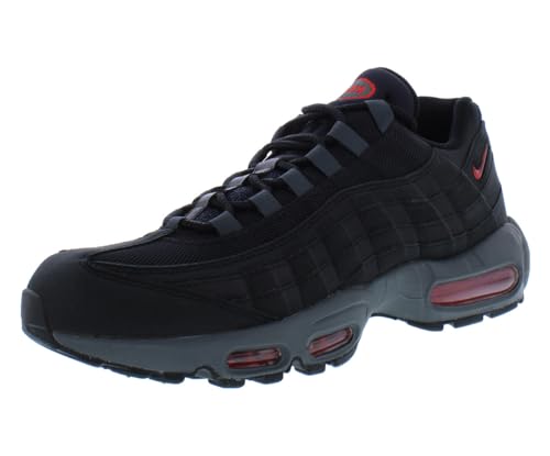 Nike Air Max 95 Mens Shoes Size 8, Color: Black/University Red/Dark Grey-Black