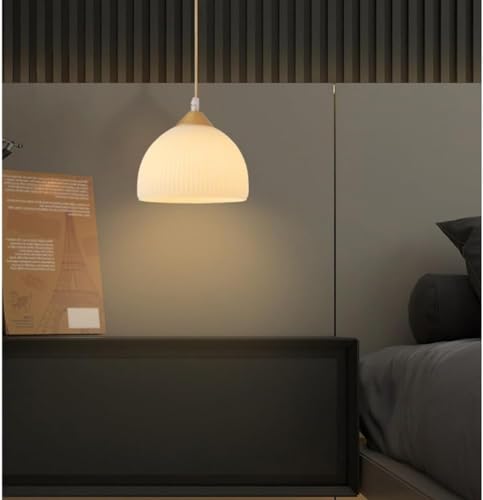 Lustre en verre blanc et suspension décorative moderne ajustable - 5