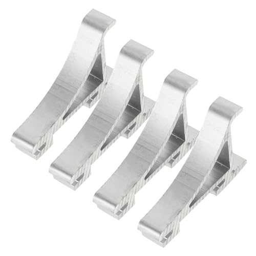 SEWACC 4 Piezas Unidades Clips Soporte Estante para Congelador y Refrigerador Ganchos sin Metal Soporte Resistente para Estantes de Nevera y Vitrinas Accesorios Prácticos y Ligeros