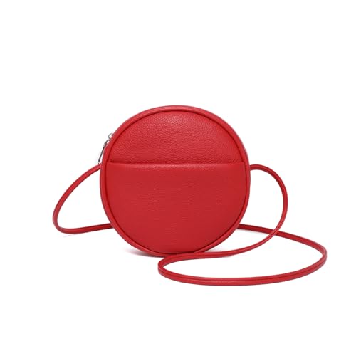 Image of Circle Crossbody Bag for Women NYLON Circle Purse with Zipper Adjustable Knot Shoulder Straps