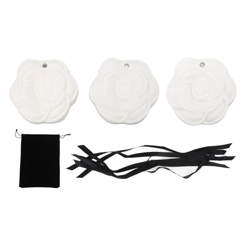 3pcs aromaterapy Cera tabletas Diferentes fragancias en Forma de Flor Duradera perfumada para Coche de Vestuario