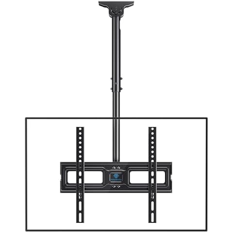 PERLESMITH Adjustable Swivel Ceiling TV Mount Cover