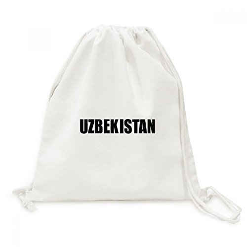 Sac cordon Ouzbékistan toile noir pour éviter les sacs trop lourds