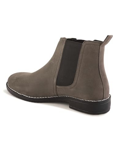Image of STANPHORD Men's Pacecore Slip-On Boots Block-Heel Chelsea Solid High Top Regular Casual Shoes Without Laces | Perfect for Parties, Outdoor, Trekking, Office