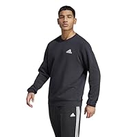 adidas Sportswear Essentials Men's Fleece Sweatshirt, Black/White, X-Large