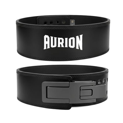 Image of Aurion Adjustable Lever Belt for Weight Lifting, Powerlifting & Deadlifting, a Multipurpose Black Gym Belt with Maximum Lower Back Support for Men & Women (XL), Ideal Gym Accessories for Workout