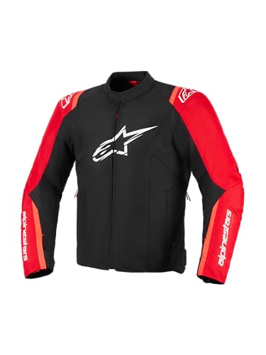 Blouson moto Alpinestars T-SPS V2 veste textile étanche noir rouge fluo taille S