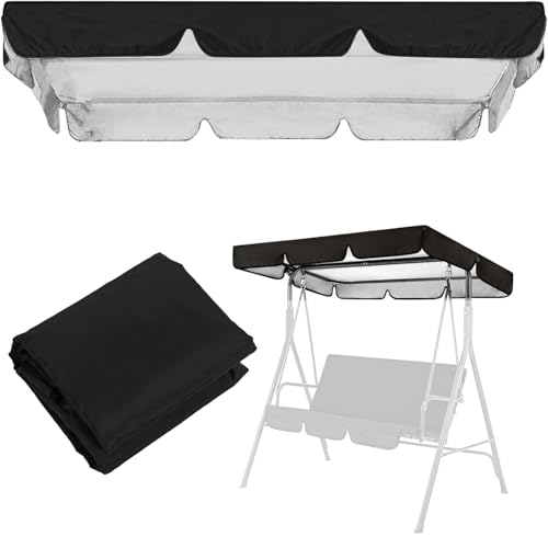 Cubierta superior de columpio resistente con acabado premium para hamaca de exterior negra 2