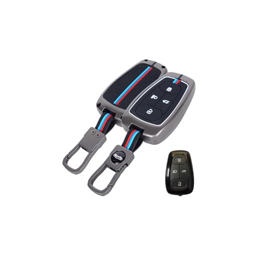PPSMAX Premium Metal Key Cover Compatible with Tata Harrier | Safari | Nexon | Altroz | Tigor | EV | Punch | Tiago EV Electric - 4 Button Smart Key Only (Black)-image-35