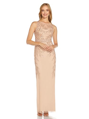 Image of Adrianna Papell Women's Beaded Column Long Dress