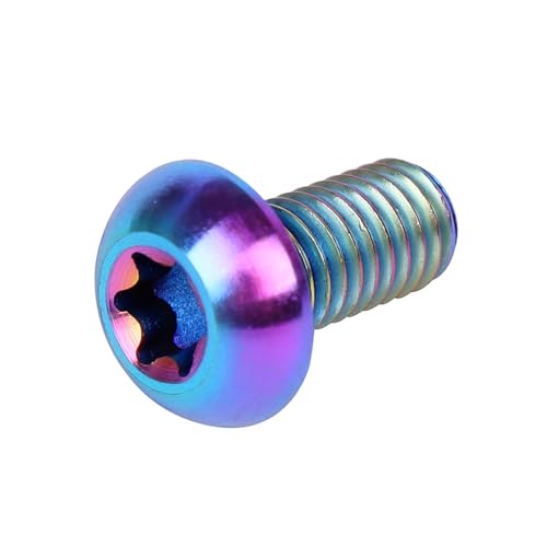 Image of 6PCS Titanium Bike Screw M5x10mm Bicycle Disc Brakes Rotor Bolts Torx T25 Head (Colorful)