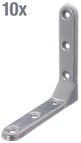 Decoration Wall Bracket Isosceles Shape 103 x 103 x 21 mm / 10 STK. aluminiumgrau, Aluminium Grey - Image 2