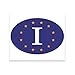 Adesivi Sticker Ovale Italia-Europa, 10 x 12 cm