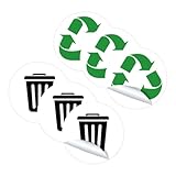 Autocollant pour poubelle – ces étiquettes sont parfaitement adaptées aux poubelles métalliques, fenêtres, camions de collecte des déchets, murs, etc., pour le recyclage des autocollants extérieurs