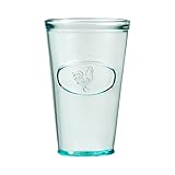 Amici Home, A7AJ715S6R, Rooster Relief Hiball Drinking Glass, Recycled Glassware, Made in Italy, Dishwasher Safe, Set of 6, 16 Ounces