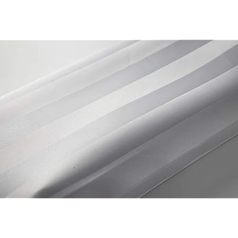 Cortina de ducha de satén blanco con ojales inoxidables Cover