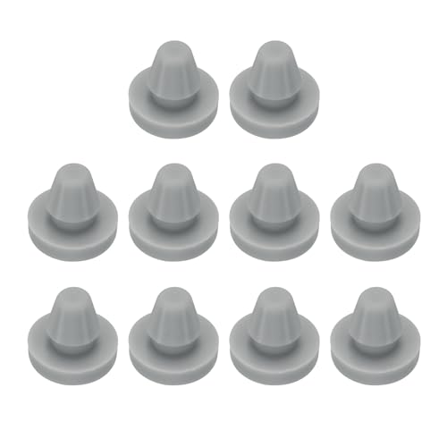 Image of uxcell 10pcs Hole Plugs 3 /16 Inch (6.2mm) Grey Silicone Button Plugs with Snap-in Locking Design, Waterproof and Dustproof