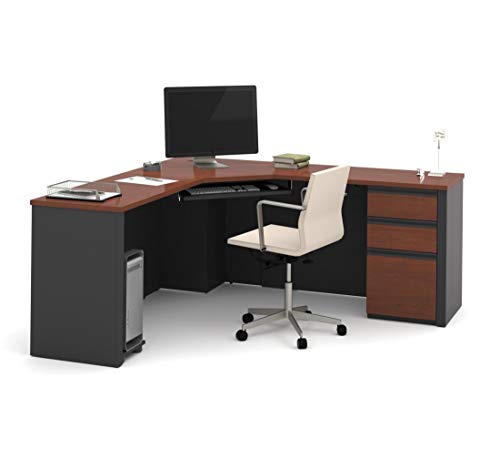 Bestar Corner Desk with Pedestal - Prestige Plus