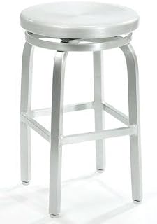 Home Decorators Collection Melanie Swivel Counter Stool, Swivel, Brushed ALUMINM