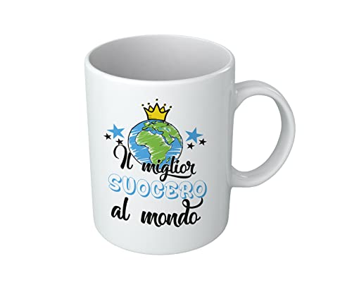 Puzzletee Tazza Miglior Uomo - Il Miglior Suocero Al Mondo - Tazza in Ceramica - Idea Regalo Suocero