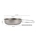 Zxpjkyu Titanium Frying Pan Cookware Portable Multipurpose Skillet Camping Pan with Folding Handle for Hiking Backpacking Kitchen, 1200ML