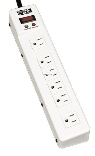 Tripp Lite 6 Right Angle Outlet Surge Protector Power Strip, 6ft Cord, Metal