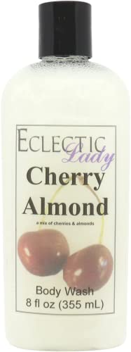 Eclectic Lady Liquid Pearl Body Wash - Cherry Almond Scent 3-In-1 Use For Bubble Bath, Hand Soap & Body Wash, Phthalate-Free Cherry Almond Fragrance, Handcrafted In Usa (8 Oz) #TOP29