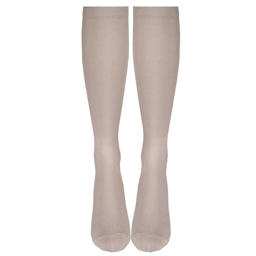 Image of Truform Compression Socks, 15-20 mmHg, Knit Women's Dress Socks, Knee High Over Calf Length