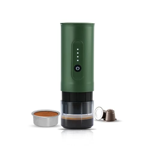 Máquina de café portátil puerto USB carga IPX5 impermeable al aire libre coche hogar cafetera de cápsulas eléctrica portátil 18bar tipo bomba cápsula café polvo 2 en 1 compatible