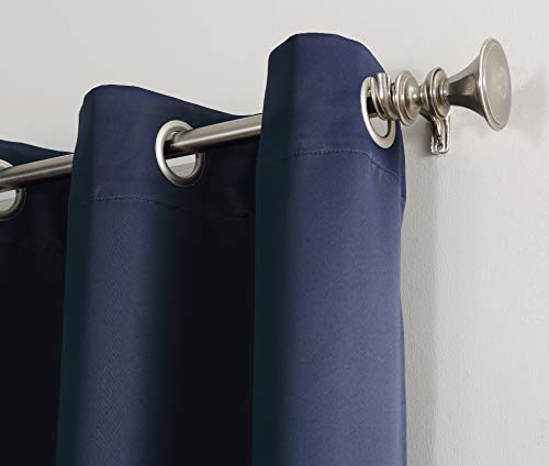 Sun Zero Easton Energy Saving Blackout Grommet Curtain Panel, 40" X 84", Navy Blue #TOP1