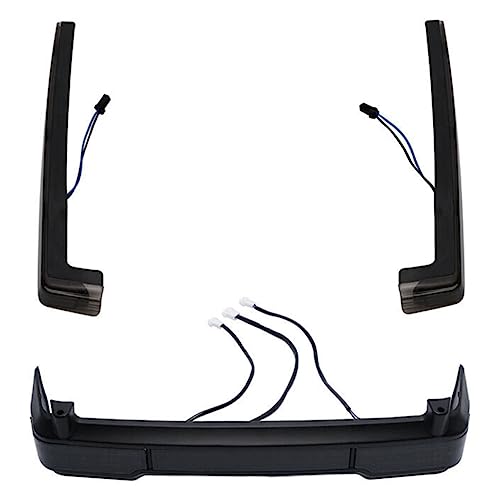 BURANIFUSION Trunk Smoke Brake Light & Side Marker For Harley Davidson Tour Pak (1x Tail light(6 1 Pair Side light) WEF1654