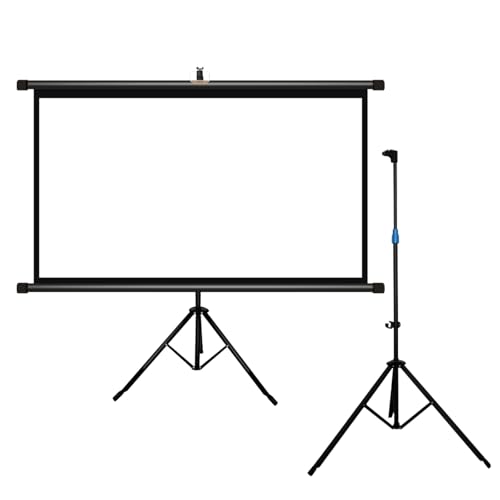 Pantalla de proyector 72in con soporte, relación 4:3, 4K HD para películas y presentaciones indoor/outdoor miniatura 1
