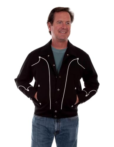 Scully - Mens Bolero Jacket W/Piping