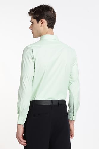 Image of Men's Solid Formal Shirt | Premium Cotton Rich Full Sleeves Shirt | Comfort Fit Office Wear Shirt with Single Chest Pocket | Stylish Casual & Formal Shirt for Men